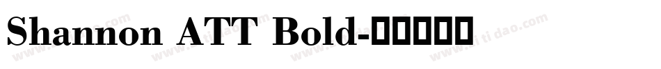 Shannon ATT Bold字体转换